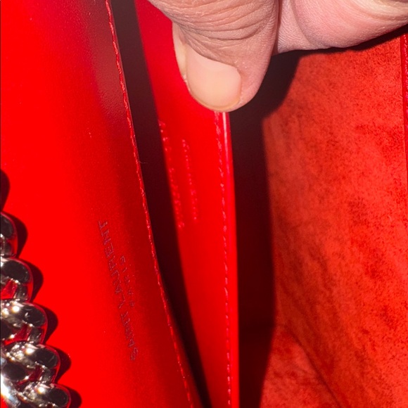 YSL Red Leather Chain Bag - Picture 10 of 10